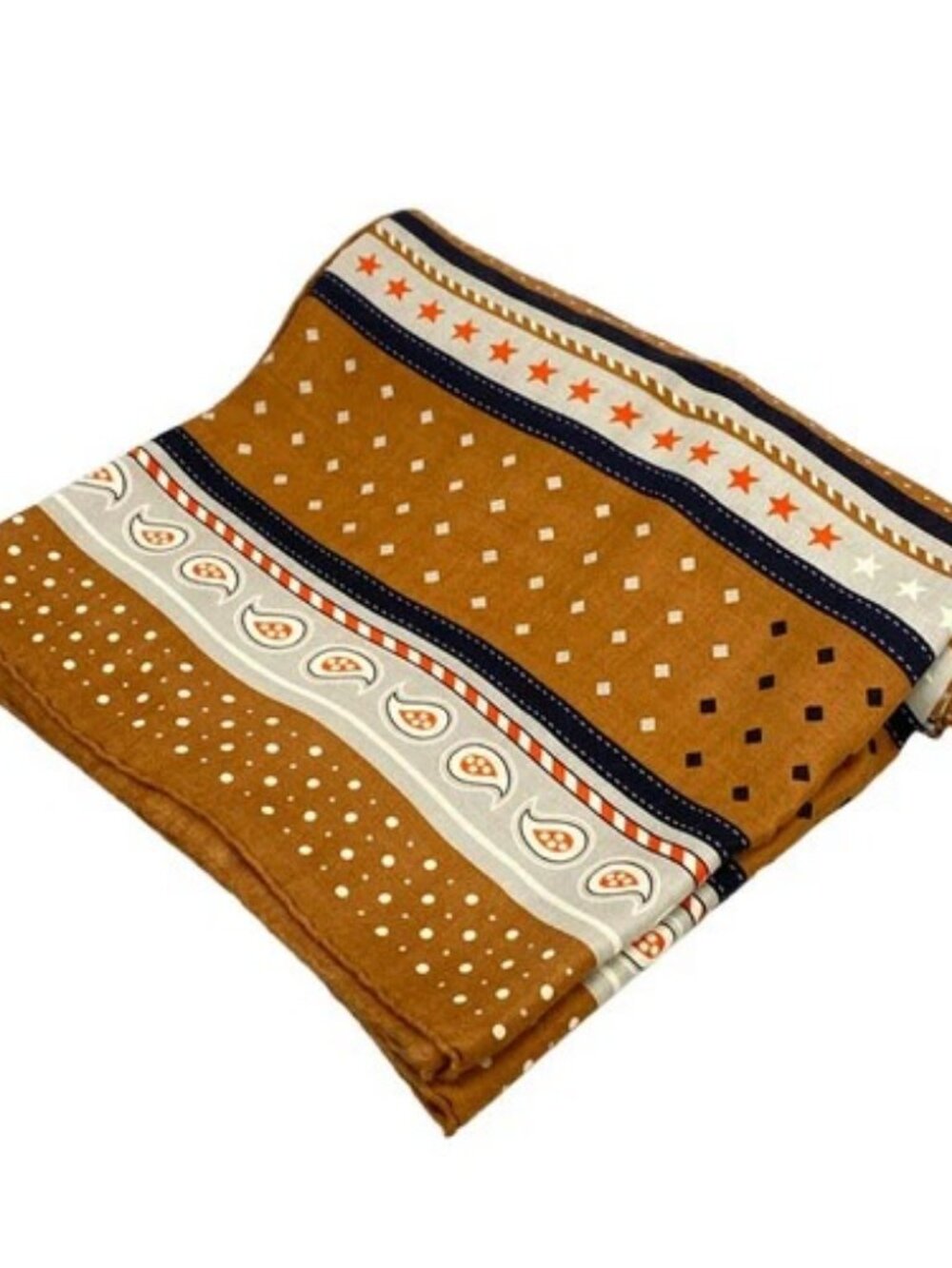 HERMES Calais 140,Callejian Brown Light gray Multi Cashmere Silk Scarf